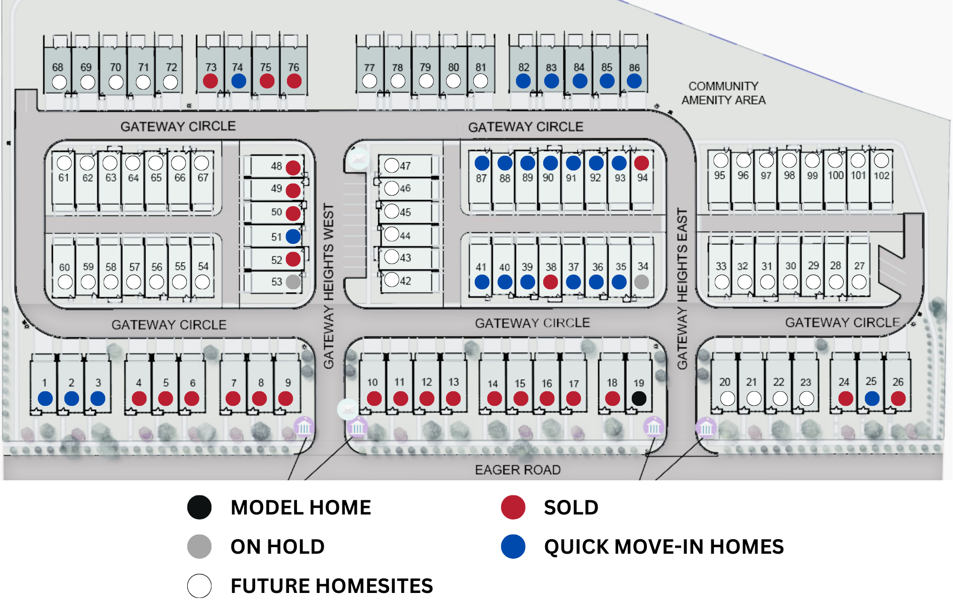 Gateway Heights Homesite Map